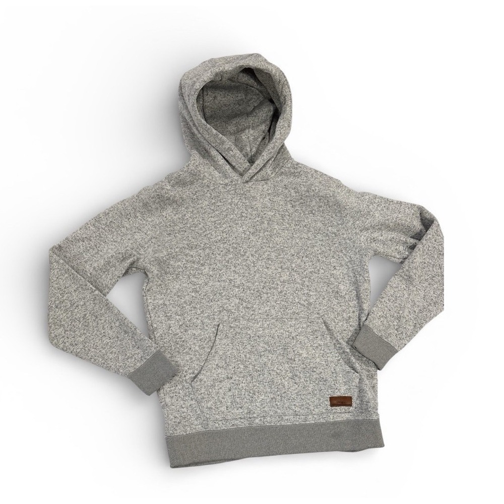 Quicksilver Gray Hoodie Winter Layered Sweatshirt Logo Men's M Elevated Basics